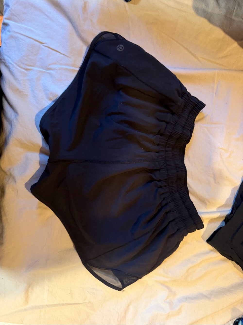 lululemon athletica Black Running Shorts with Elastic Waist Hotty Hot 2.5